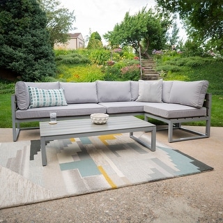 Middlebrook Hampton Grey 4-Piece Outdoor Conversation Set