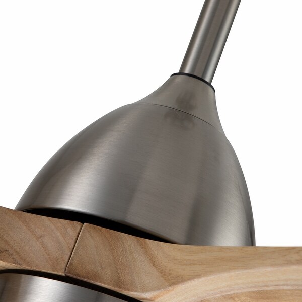 50 in Dimmable Integrated LED Solid Wood Ceiling Fan with Remote Control - Solid Wood