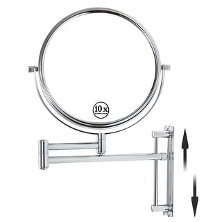 10x Magnifying Wall Mounted Makeup Mirror, Double-Sided Mirrors