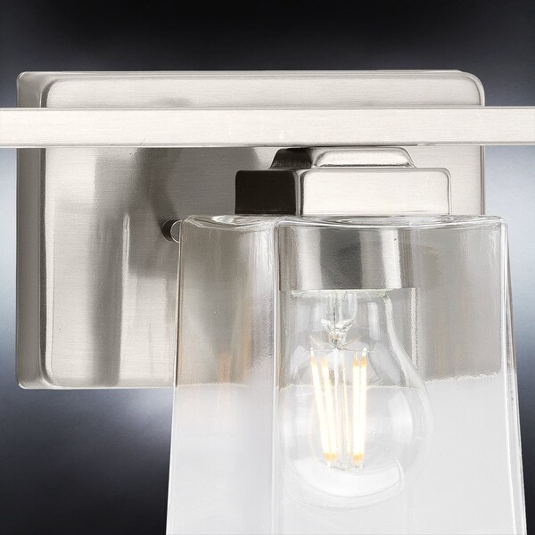 Luxury Craftsman Bath Light, 7"H x 20.125"W, with Modern Farmhouse Style, Brushed Nickel, BWP4292 by Urban Ambiance - 20.13