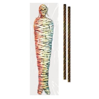 Club Pack of 12 Spooky Halloween All-weather Mummy Tree Wrap Decoration 5� ,