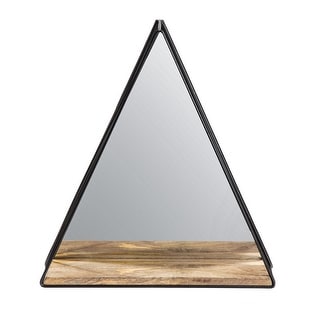 Gatana Black Triangle Shelf Mirror - 18in x 16in