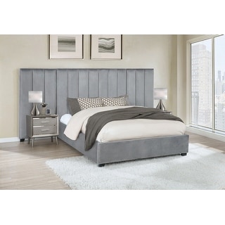 Coaster Furniture Arles Grey Upholstered Bedroom Set with Side Panels