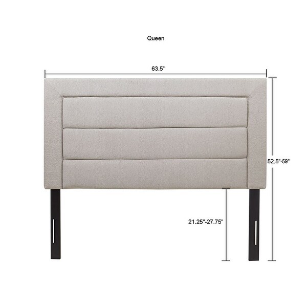 INK+IVY Rebecca Grey Quilted Upholstered Headboard