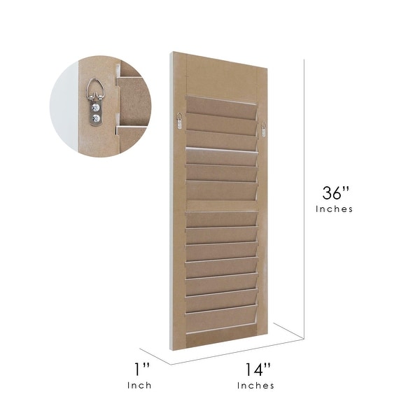 This Is Us Inspirational Shutter Window Plaque Farmhouse Wall Decor - Beige