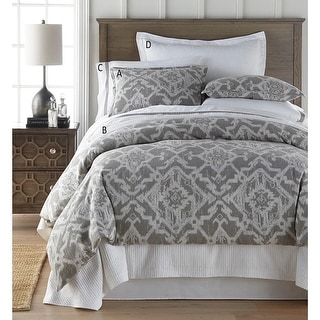 Merko Linen Cotton Grey Duvet Cover or Pillow Sham