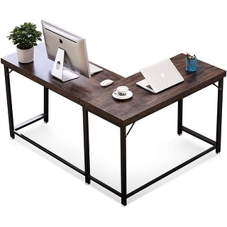 Mcombo Home Office Desks Modern Gaming Desk Corner Desk Industrial L-shaped Desk