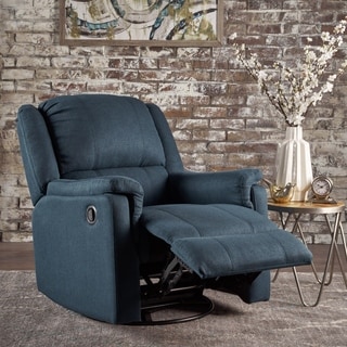 Jennette Fabric Swivel Gliding Recliner by Christopher Knight Home