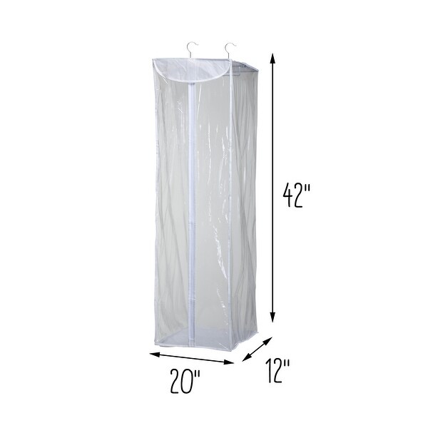 White PEVA Short Garment Bag