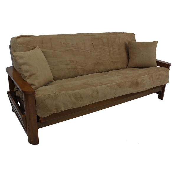 Blazing Needles Microsuede 3-piece Futon Cover Set