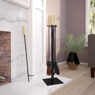 Strick & Bolton Vasanta Modern Fireplace Tools (Set of 4)