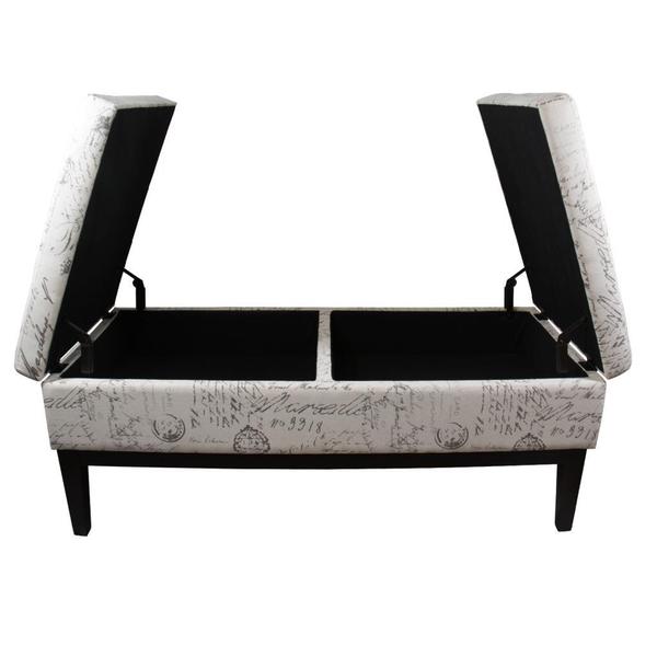 19.5"H Old World Dual Lift Storage Bench