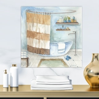 Designart "Contemporary Bathroom I" Bathroom Canvas Wall Art