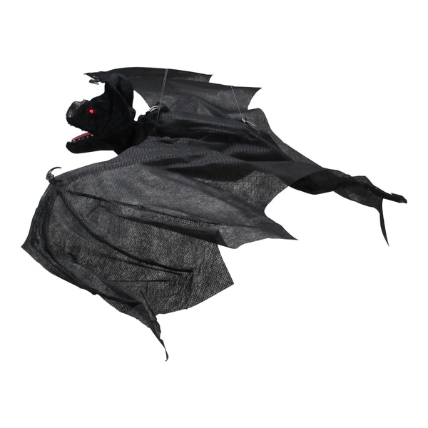 33" Animated Spooky Hanging Bat Halloween Decoration
