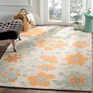SAFAVIEH Handmade Blossom Coralie Modern Floral Wool Rug