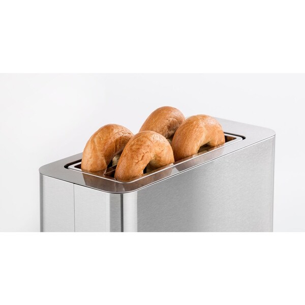 Four Slice Wide Slot Toaster, Stainless Steel