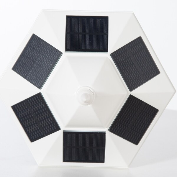 Outsunny 22" Outdoor Solar Lamp Post Light, All Weather Protection Lantern, Vintage Design, Auto Sensor Control