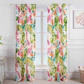 Greenland Home Fashions Tropics Curtain Panels (set of 2) - 84 W x 84 L