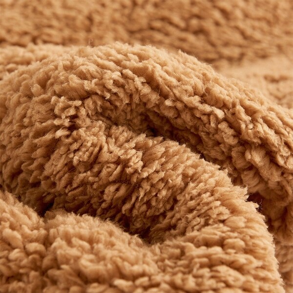 Kids Comforter Sherpa Set Twin Size with Pillow Sham Flamingo