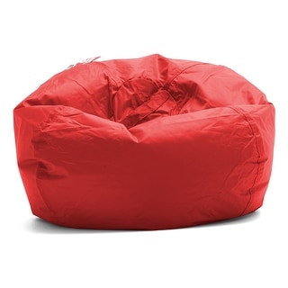 Big Joe Smartmax Classic Bean Bag Chair with Handles and Safety Zipper, Red