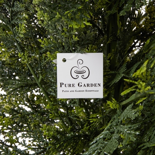 Pure Garden 5-foot-tall UV-protected Indoor/Outdoor Potted Artificial Cedar Topiary Tree