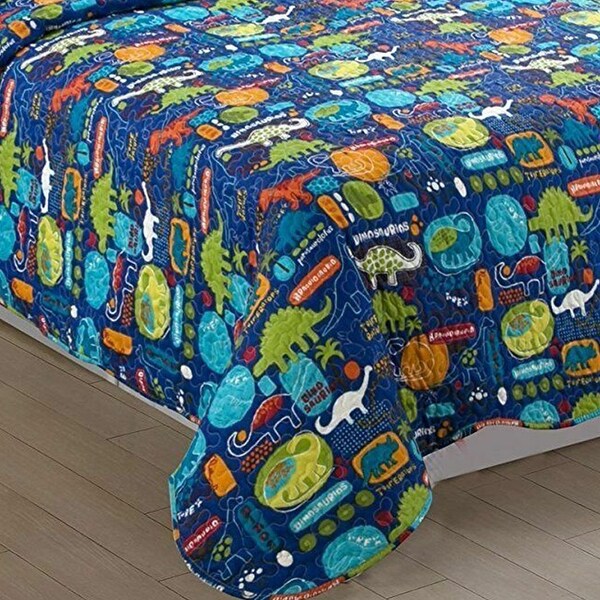 Kids Bedspread Quilts Set for Teens Boys Girls Bedding Dinosaur Twin