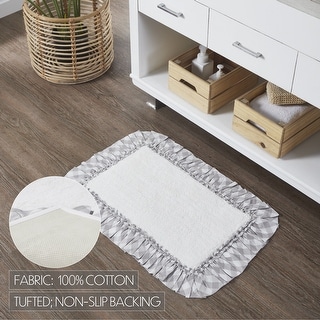 Annie Buffalo Grey Check Bathmat 20x30