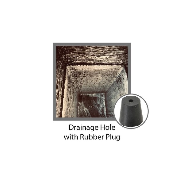 Kante 12 in. Tall Charcoal Lightweight Concrete Square Modern Indoor/Outdoor Planter