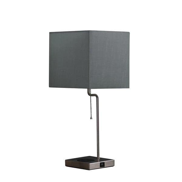 Aston Square Table Lamp W/ Charging Station