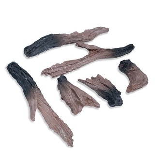 Fireplace Logs, Resin Fire Wood Use in Indoor Electric Fireplace, Fireplace Stoves, 6 Piece Set