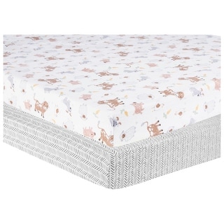 Trend Lab Farm Friends 2 Pack Flannel Playard Sheets