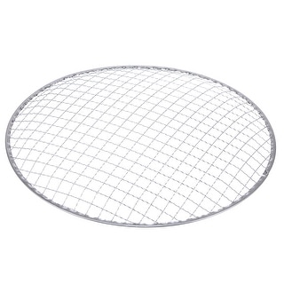 10pcs Round BBQ Grill Net 10.6" Dia Galvanized Iron Barbecue Mesh Mat for Baking