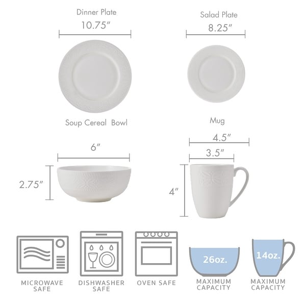 Mikasa Indira 16PC DW Set, Service for 4