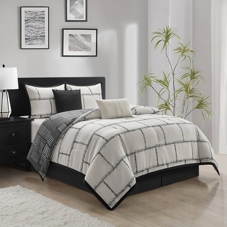 Grand Avenue Jayden 6 Piece Contemporary Reversible Comforter Set