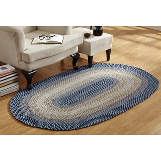 Better Trends Woodbridge Braid Reversible Indoor Area Utility Rug, 100% Wool