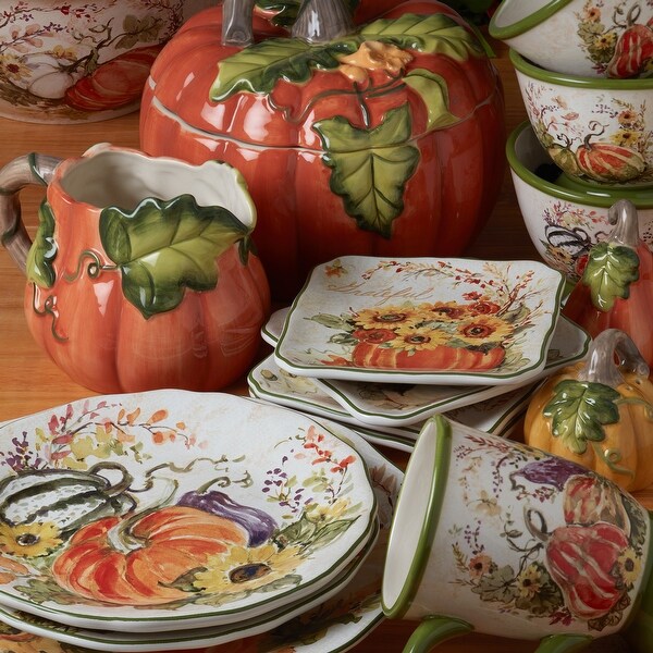 Certified International Harvest Morning Pumpkin Tureen/Ladle 112 oz. - 112 Oz.