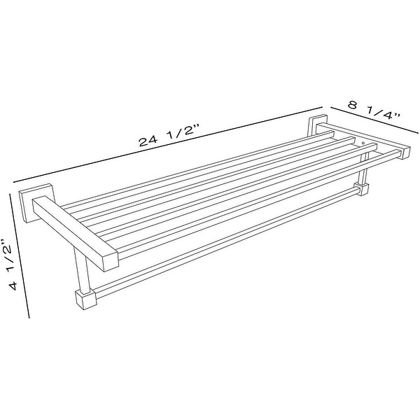 Dyconn Faucet Vienna Series Bathroom Towel Shelf Rack in Gold