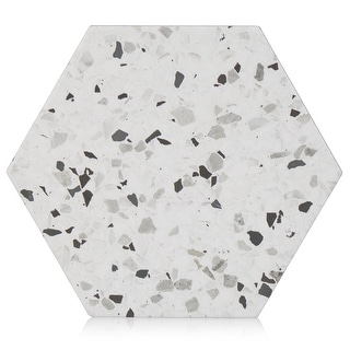 Industry Tile 8x10 Hexagon Spark Black Porcelain Tile
