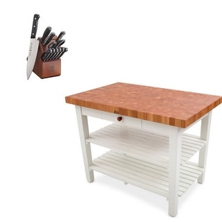 John Boos CHY 48x30 Butcher Block & Henckels Knife Set