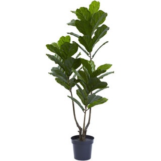 65-inch Fiddle Leaf Tree UV Resistant (Indoor/Outdoor) - Green