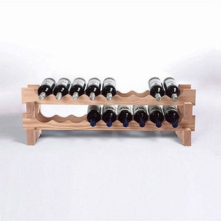 18-Bottle Stackable Natural Wine Rack Kit