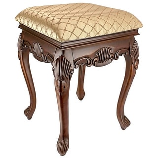 Design Toscano Madame Bouvier Boudoir Stool - Walnut - 15 x 15 x 21