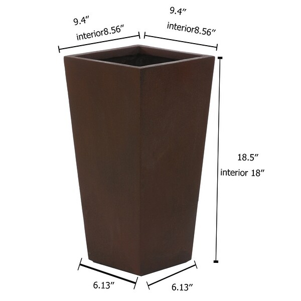 Rustic Brown Handcrafted Medium Angled Planter by Havenside Home - 18.5" H