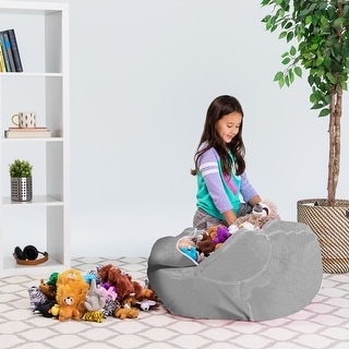 Kids' Stuffed Animal Storage Bean Bag Chair Cover or Toy Organizer