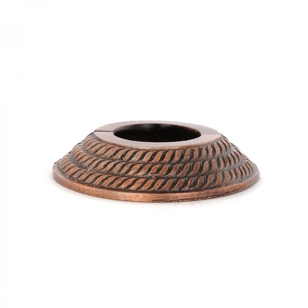 Copper Oil Rubbed Aluminum Radiator Flange Triple Roped Style 1" (IPS) Pipe Flange 1.38" ID - 3.13" OD Renovators Supply