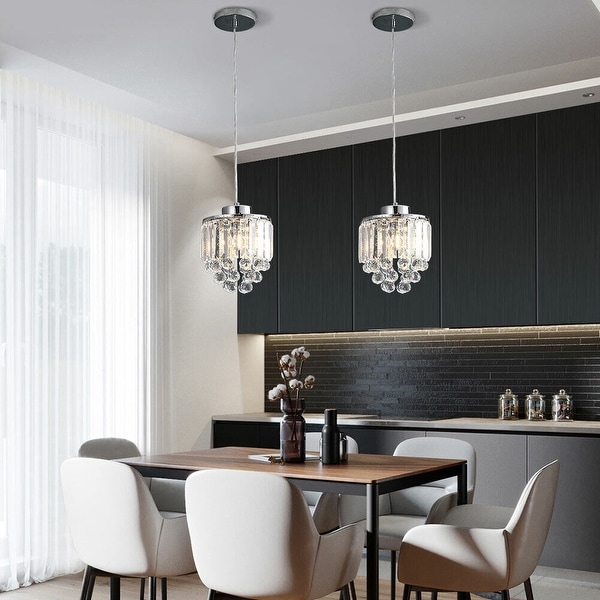 2 Light Single Drum Kitchen Island Restaurant Lamp - 7.48x5.9in