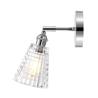 WINGBO Silver Glass Wall Sconce 1 Pack, Wall Lamp Lighting Fixtures - N/A