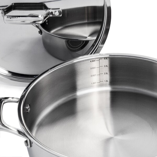 Professional 18/10 SS Tri-Ply 5.2 Qt Saute Pan and SS Lid 11"