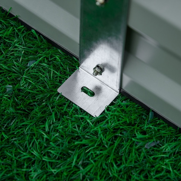 Outsunny 95" x 36" x 12" Galvanized Raised Garden Bed, Metal Elevated Planter Box, Easy DIY and Cleaning for Growing Flowers