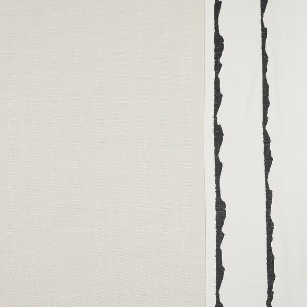 Exclusive Fabrics Sharkskin Cotton Bordered Curtain (1 Panel)